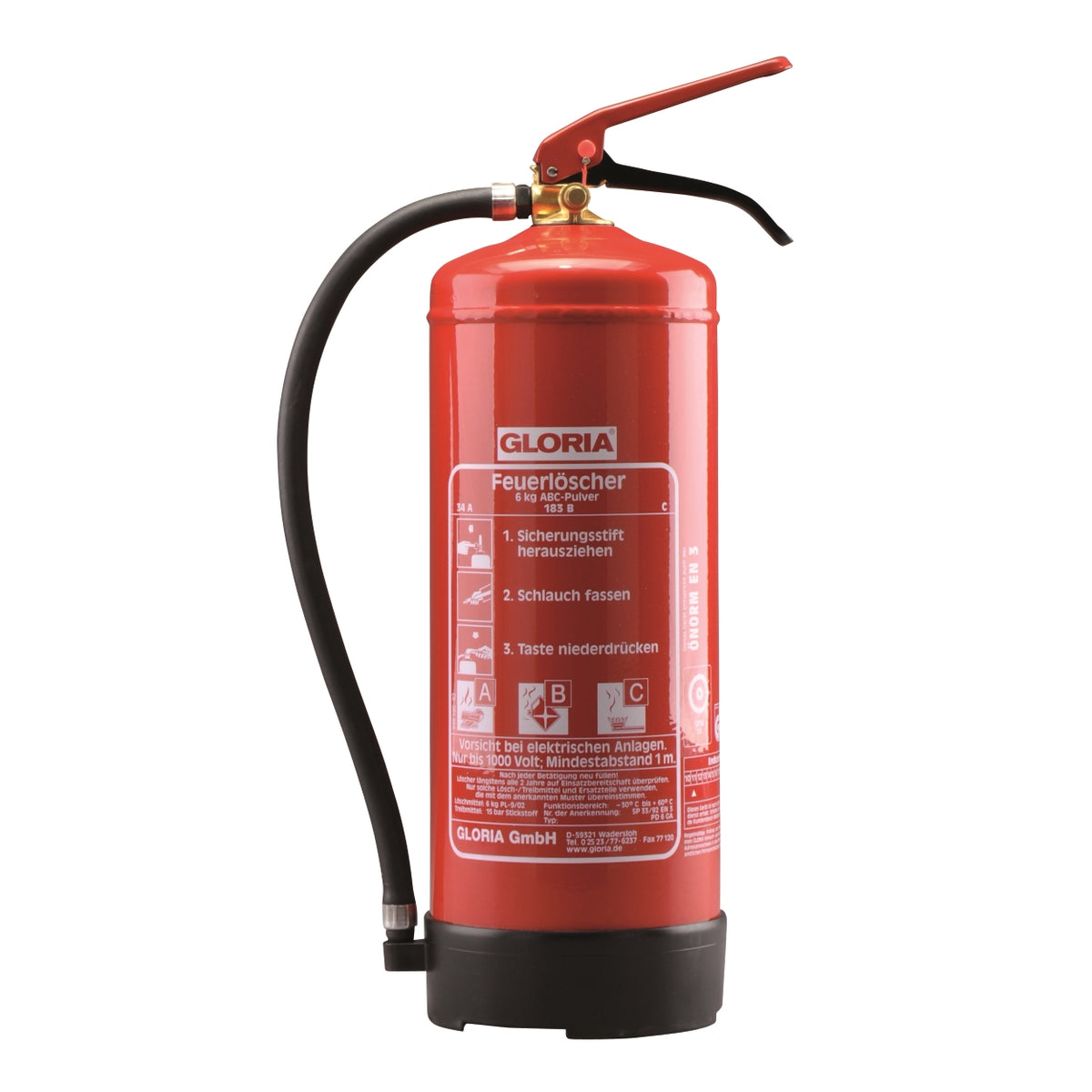 Feuerlöscher 6kg Pulver PD6GA